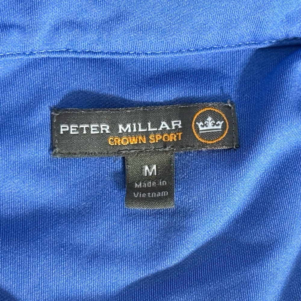 Peter Millar Blue Performance Pullover With Logo - image 4